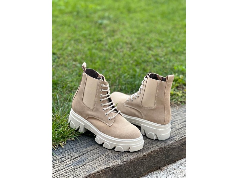 Bota En Piel Serraje Estilo Militar Nens Narena Para Ni A